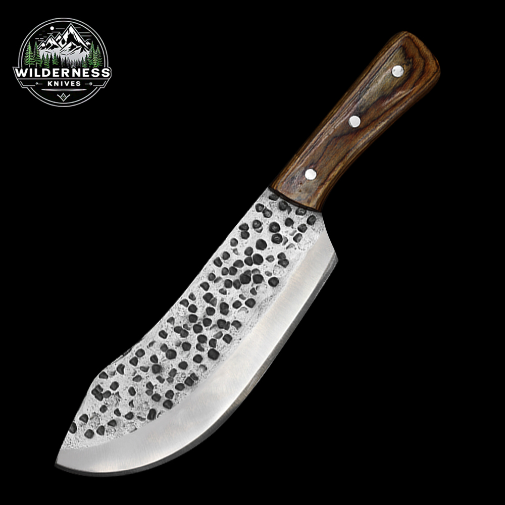 Premium Hand-Forged Butcher Knife with Carbon Steel Blade