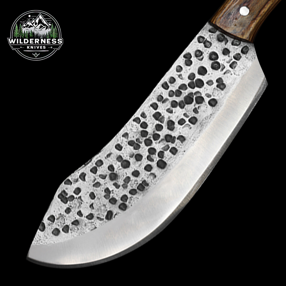 Premium Hand-Forged Butcher Knife with Carbon Steel Blade