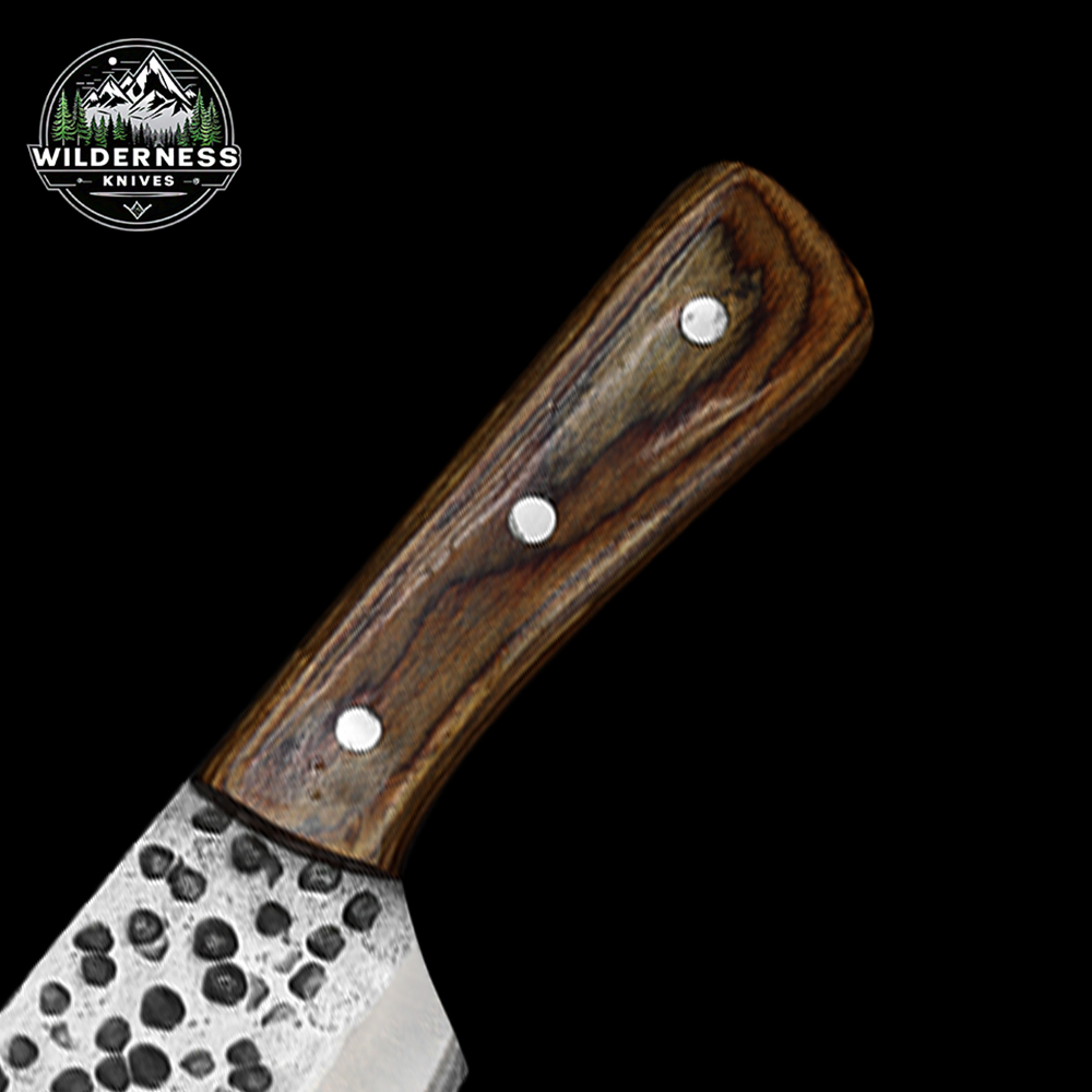 Premium Hand-Forged Butcher Knife with Carbon Steel Blade