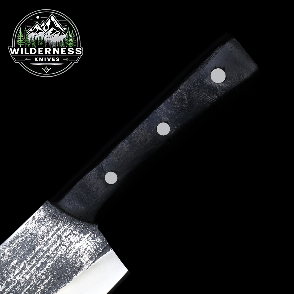 Handmade Carbon Steel Chef Knife with Wood Handle