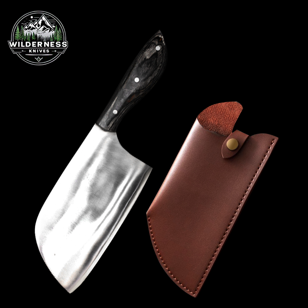 Handmade Stainless Steel Serbian Knife with Pakka Wood Handle