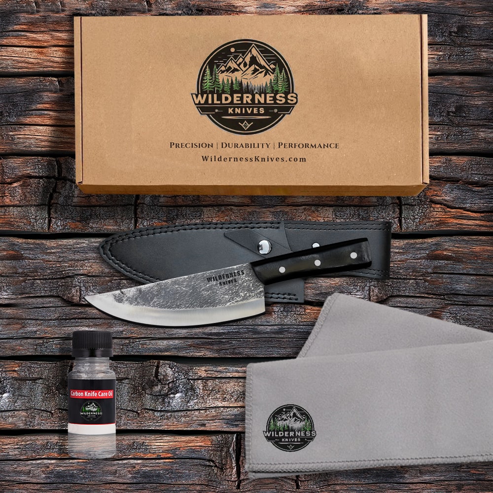 Custom-Made Carbon Steel Chef Knife with Ergonomic Micarta Handle – Master Craftsmanship by Wilderness Knives®