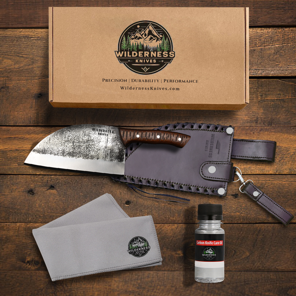 Precision-Crafted Carbon Steel Premium Hand Forged Serbian Knife by Wilderness Knives®