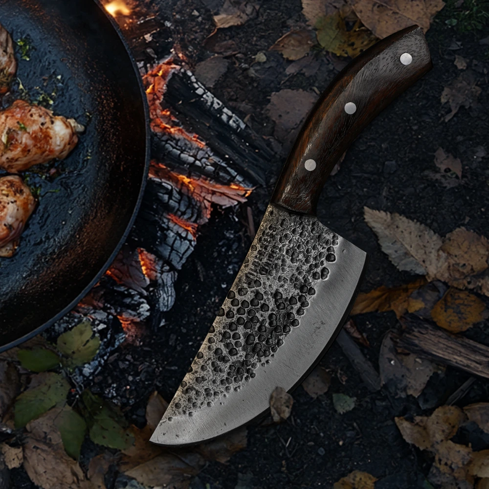 Wildstride – Hand-Forged Carbon Steel Wilderness Skinning Knife