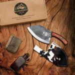Handmade Carbon Steel Serbian Knife with Color Wood Handle