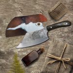 Viking Butcher Knife – Premium Carbon Steel Blade with Leather Sheath