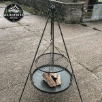 Large Firepit Set – Adjustable Tripod, Grill & Suspended Fire Bowl