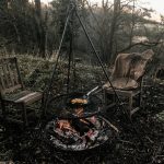 Large Firepit Set – Adjustable Tripod, Grill & Suspended Fire Bowl