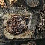 Hand-Forged Cleaver Knife with Leather Sheath – Rustic Butcher’s Blade