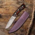 Handcrafted Bushcraft Knife with Leather Sheath