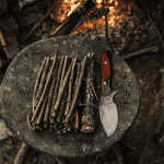 Handcrafted Skinning Knife with Leather Sheath by Wilderness Knives®