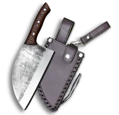 Wilderness-Ready-Serbian-Knife-with-Wooden-Handle